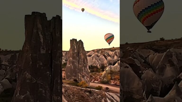Hot Air Balloon Sunrise Over Cappadocia Travel Inspiration #SHORTS